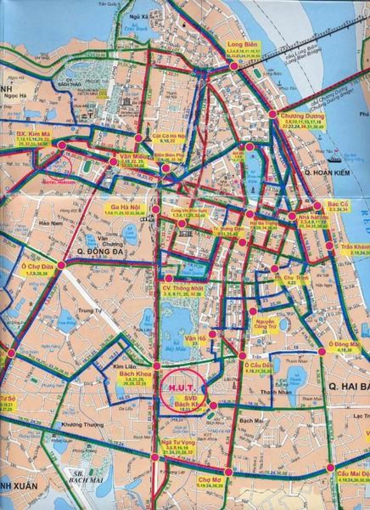 hanoi bus roetes kaart