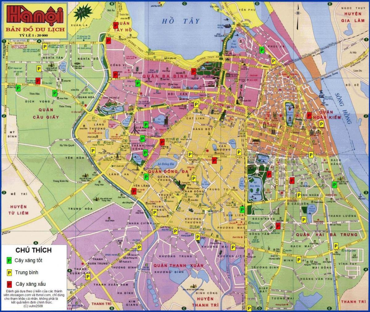 hanoi op die kaart