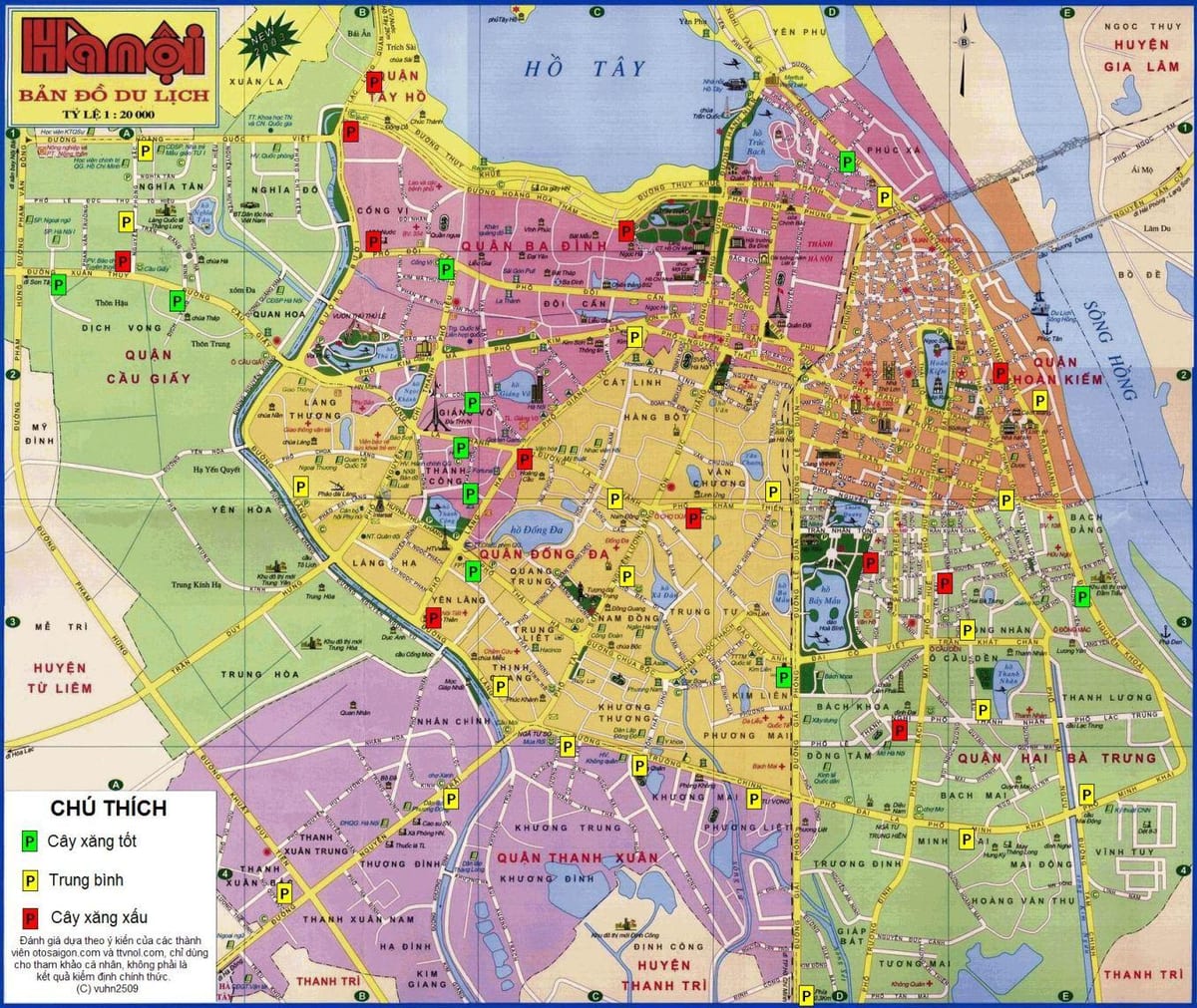 Kaart van hanoi op