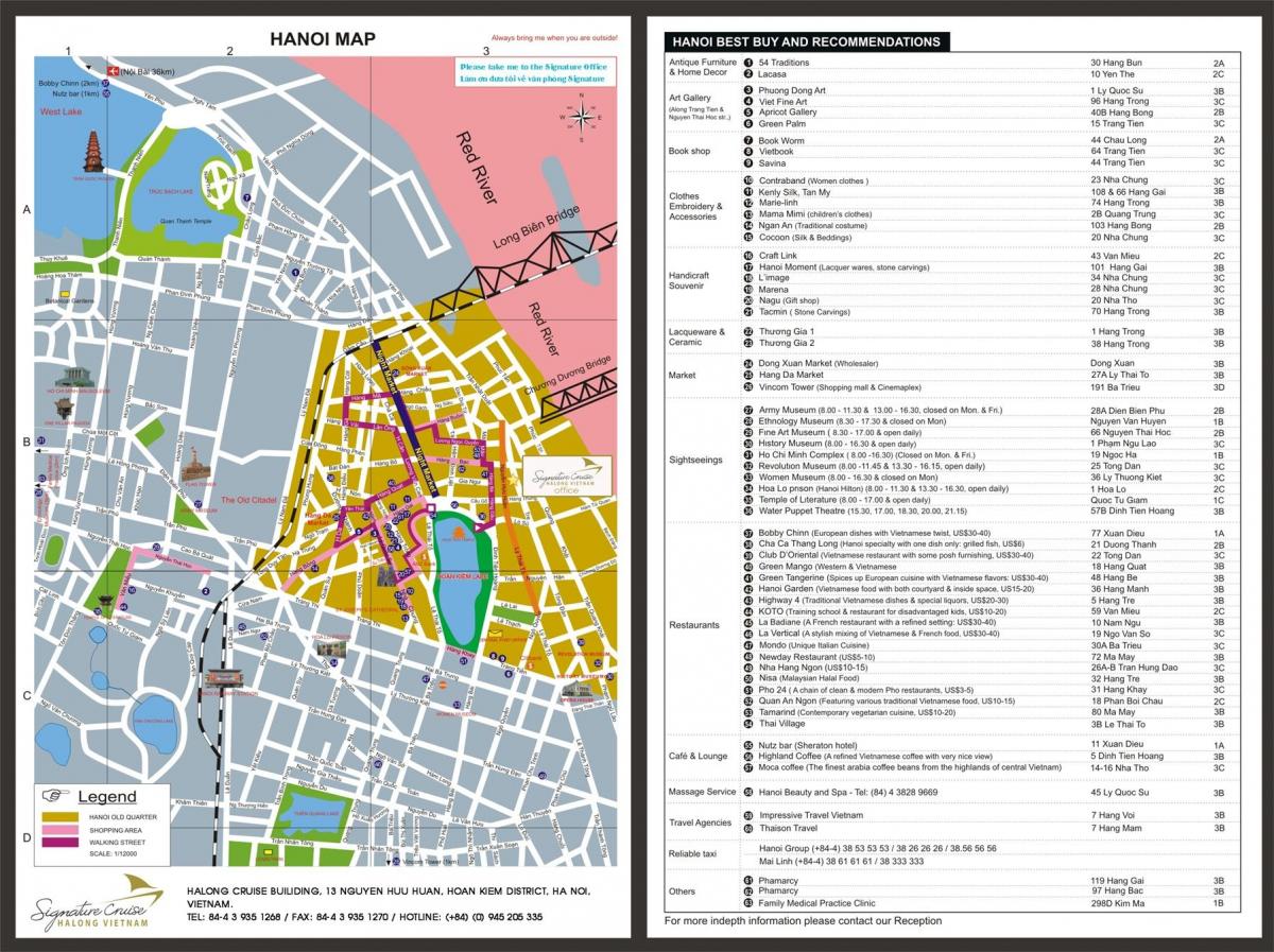 kaart van die ou kwartaal hanoi viëtnam
