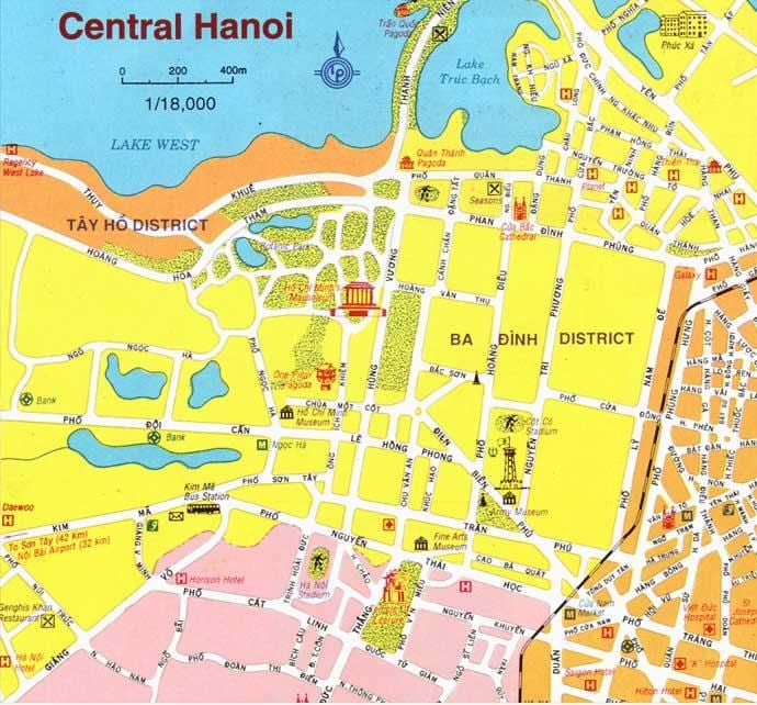 kaart van hanoi sentrum