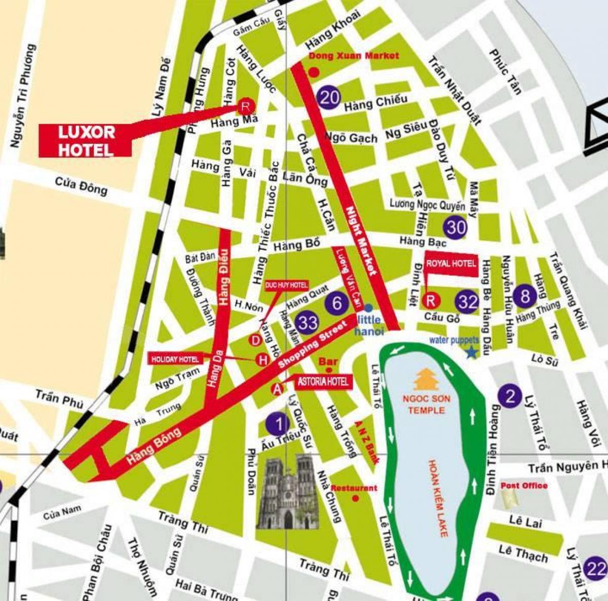 Kaart van hanoi straat