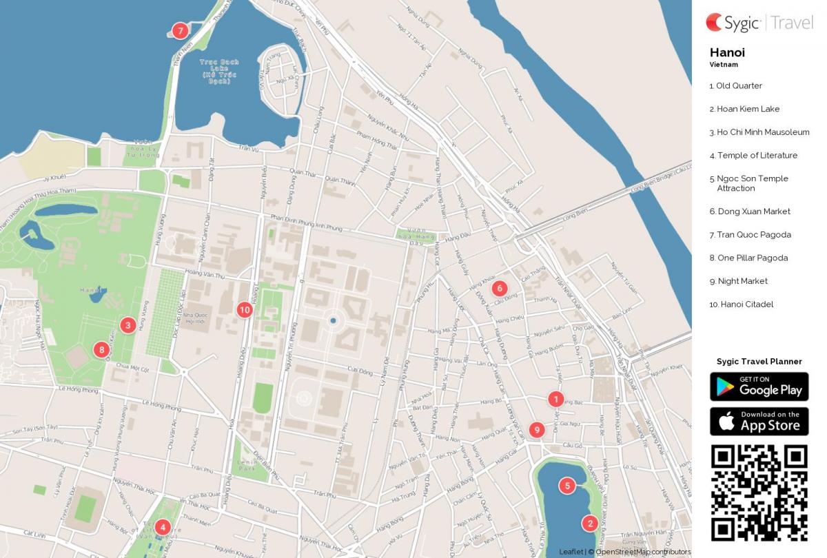 Kaart van hanoi straat kos