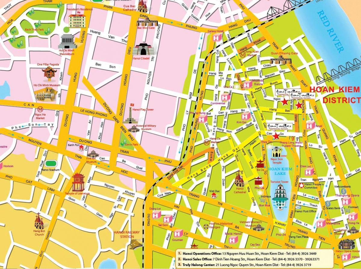 hanoi toerisme kaart